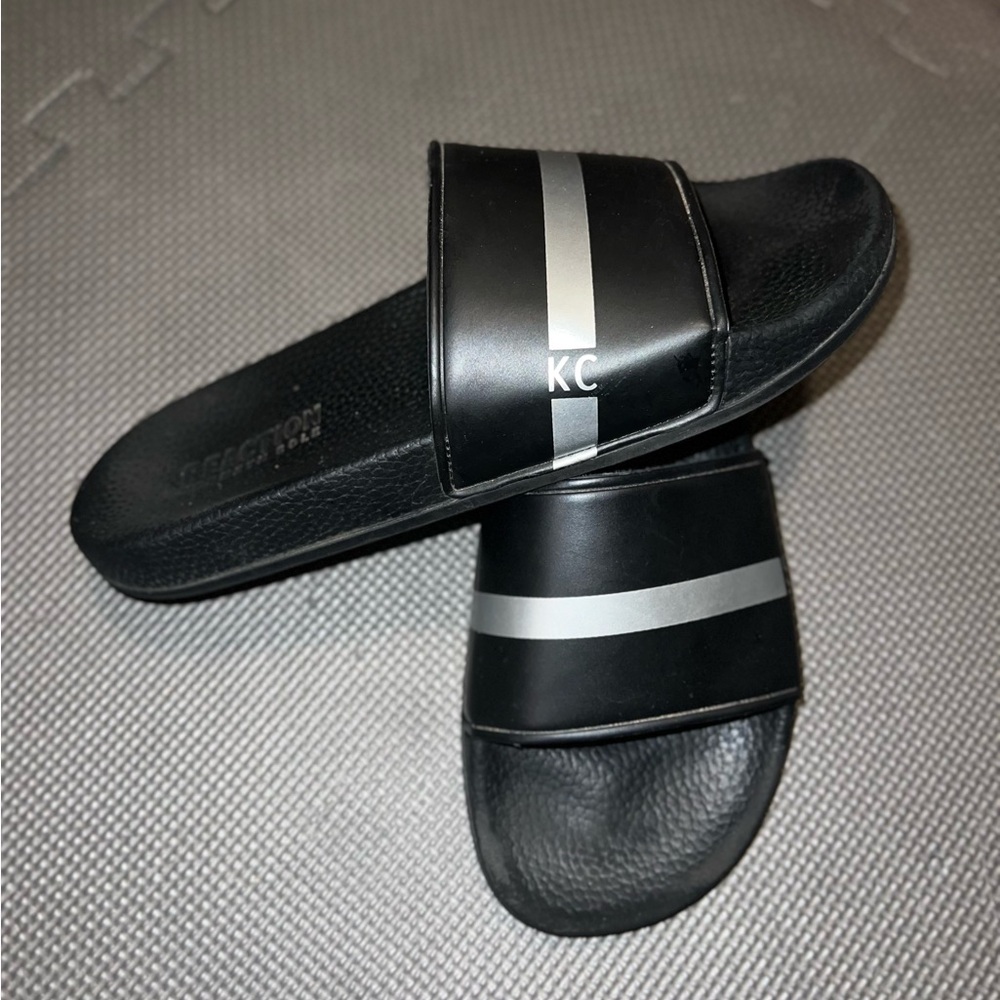 Kenneth Cole Reaction Black and Silver Men's Sandals